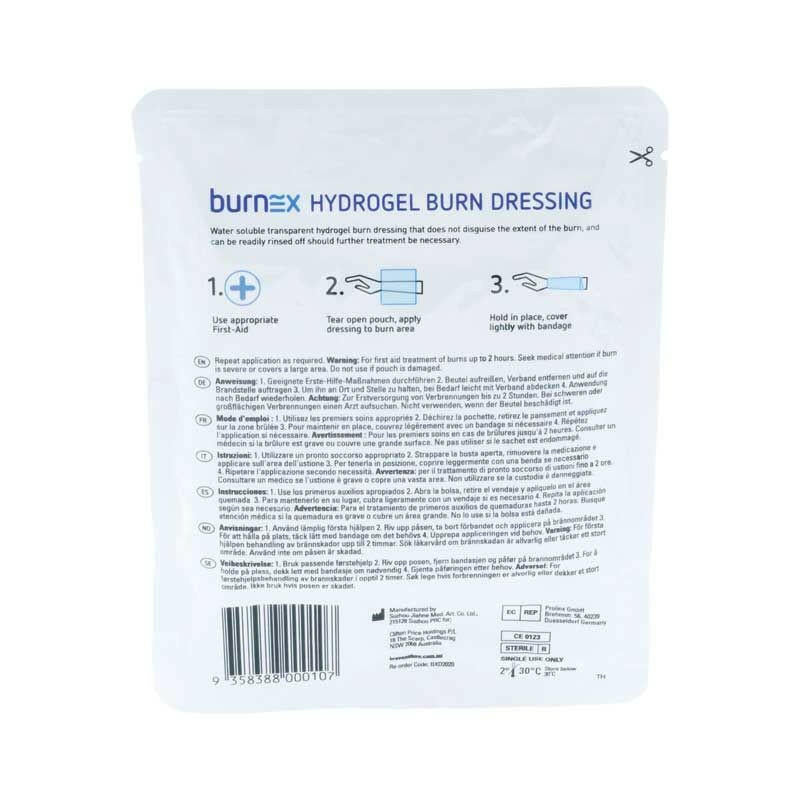 Burnex Hydrogel Burn Dressing 20 x 20cm Connect The Lines Australia - Medical Supplies & Equipment