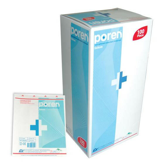Poren | Non-Adherent  Absorbent Dressing | 5 x 5cm Connect The Lines Australia - Medical Supplies & Equipment